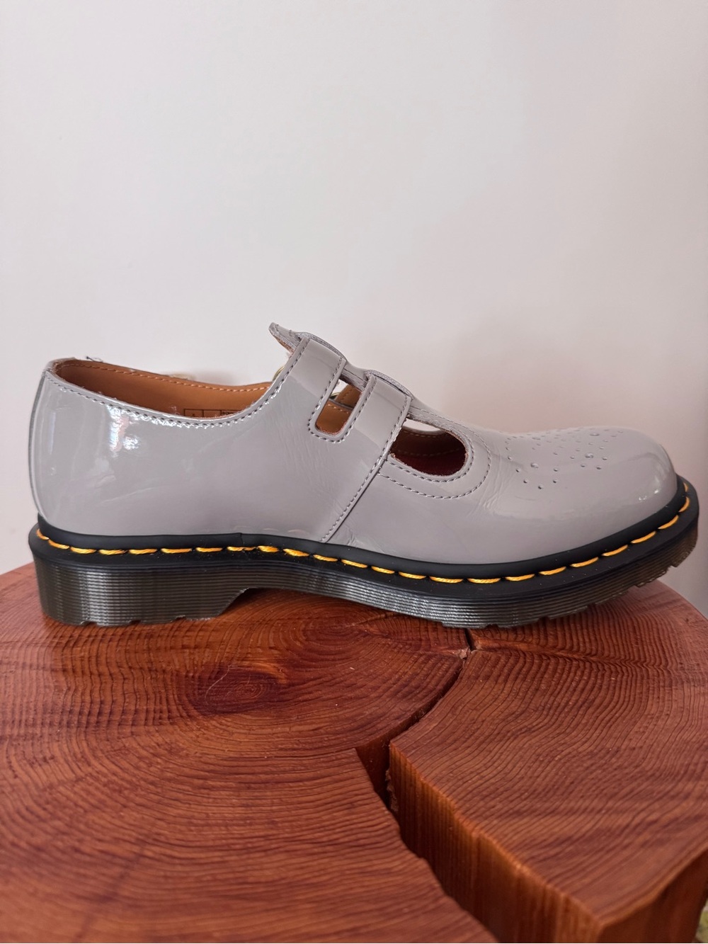 8065 PATENT LEATHER MARY JANE SHOES Grey Patent Lamper NEW Without Box Sz 8 - Picture 8 of 13